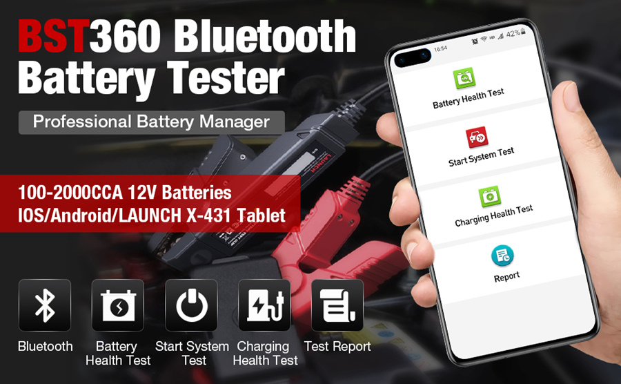 Launch BST360 battery tester