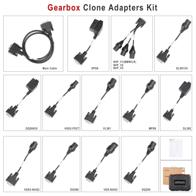 Launch X431 ECU & TCU Programmer + X-PROG3 Gearbox Clone Adaplers Kit