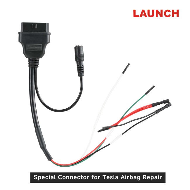 Launch Tesla Airbag Repair SRS Crash Data Reset Connector for X431 V+, X431 V, PAD5, PAD7