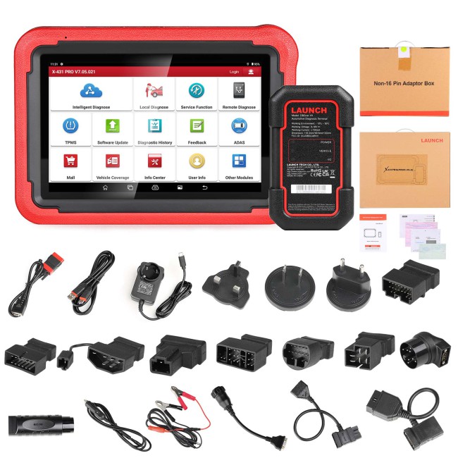 Launch X-431 PROS V5.0 Diagnostic Tool 8'' Support CANFD and DOIP 37+ Service Plus Launch i-TPMS Handheld TPMS Service Tool