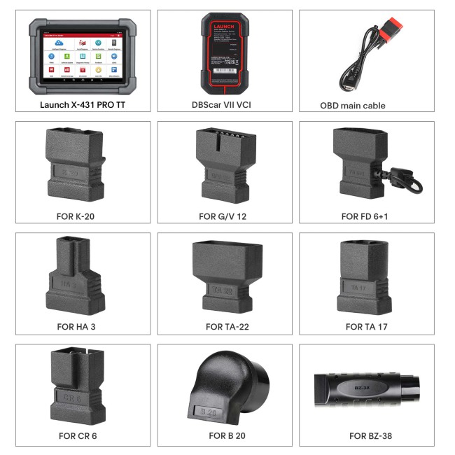 Launch X431 PRO TT Diagnostic Tool 8'' with DBScar VII Support CAN FD DoIP, ECU Coding, 37+ Service