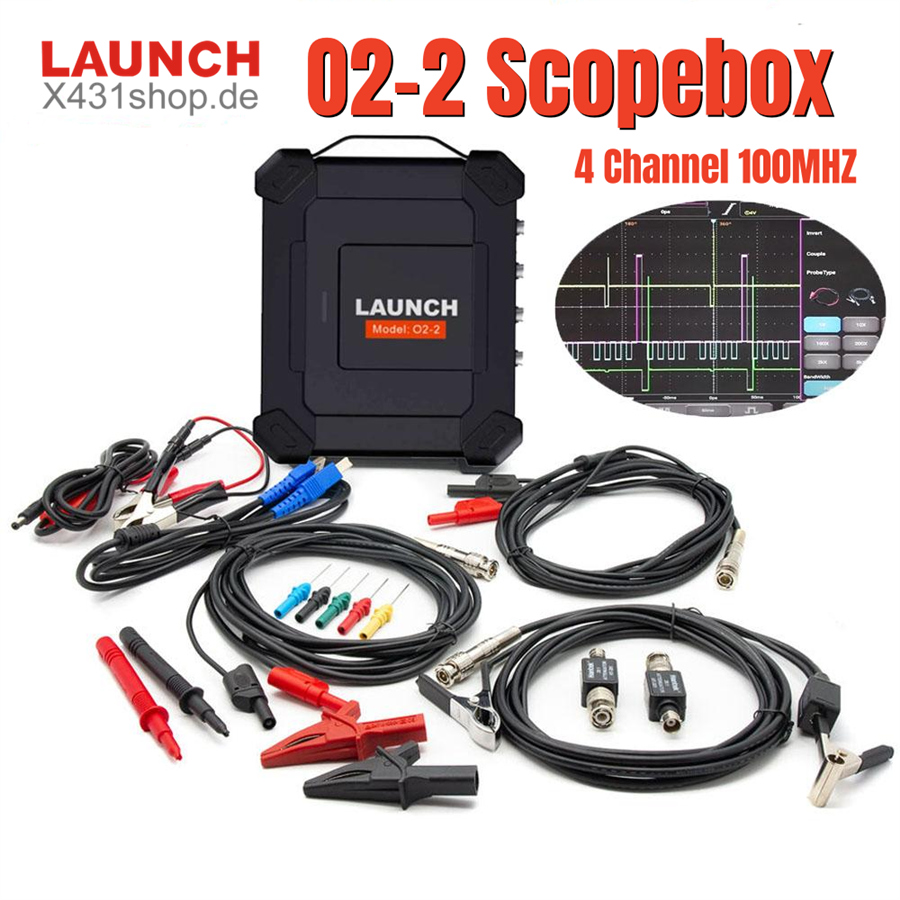 Launch X431 O2-2 Scopebox package list