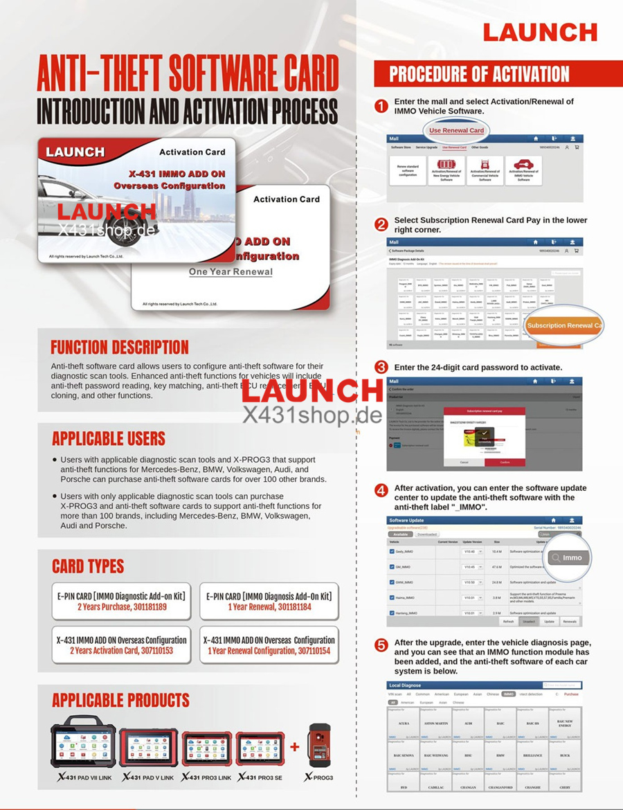 launch immo function service